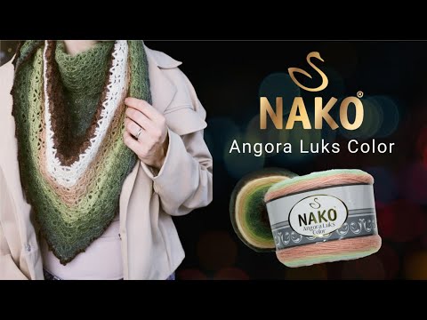 Angora Luks Color Nako -  пушистая и многоцветная пряжа с резкой сменой цветов