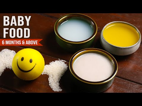 3 Baby Food Recipes for 6 Months & Above | Barley Water, Dal Water & Rice Water | Easy & Healthy