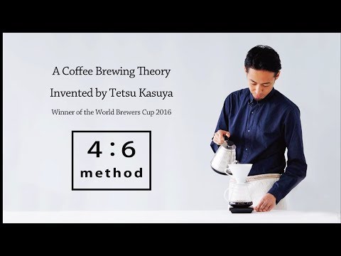 Tetsu Kasuya demonstrating his 4:6 method of brewing coffee