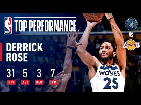 Video: Derrick Rose Drops 31 And A CAREER HIGH 7 3-Pointers In Los Angeles | November 7, 2018