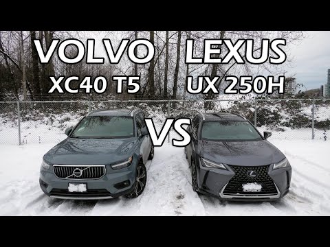 lexus ux 250h vs volvo xc40 t5 awd snow and hill test is hybrid lexus capable awd suv