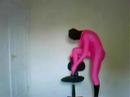 How to wear a pink zentai
