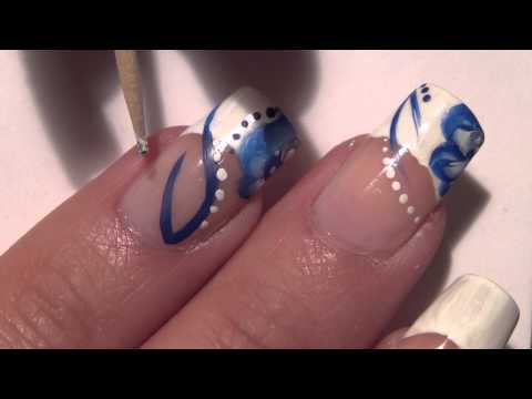 how to nail art with acrylic paint