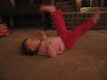 Lucy's wild kicking demonstration.