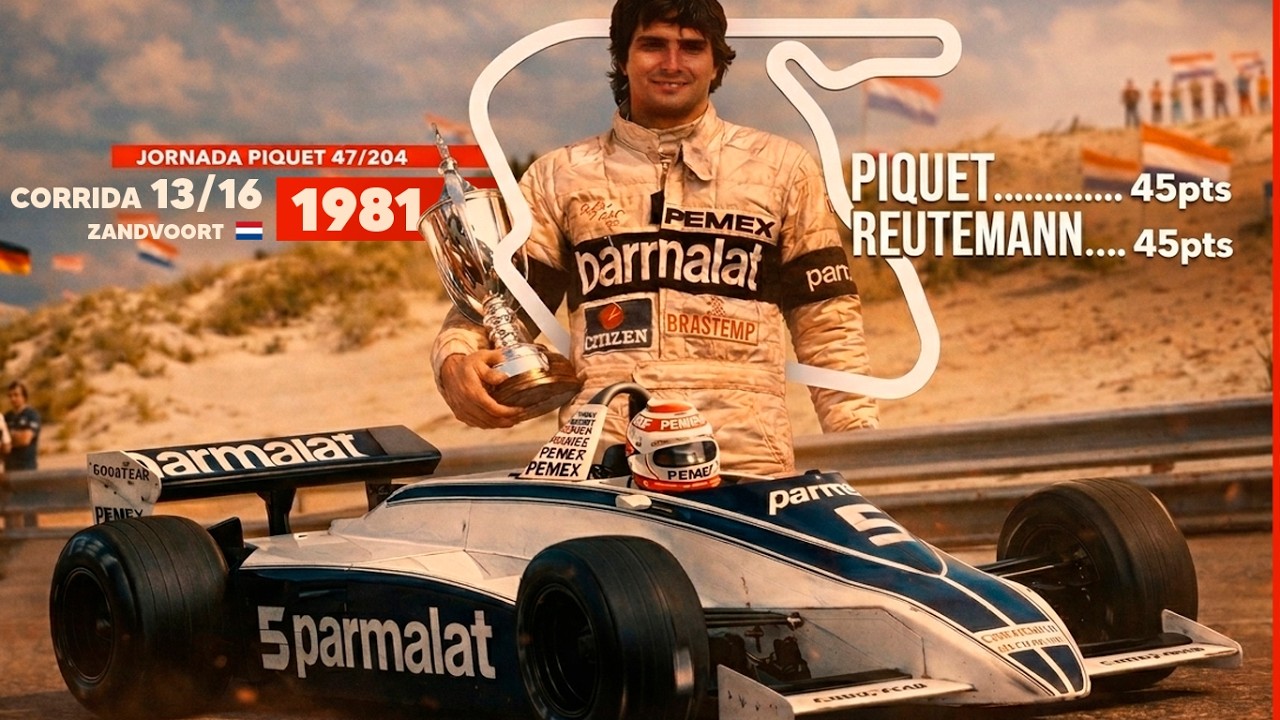 Piquet alcança Reutemann na liderança do campeonato - GP da Holanda 1981