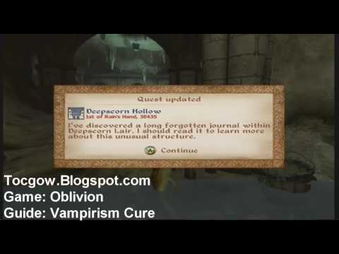 how to cure vampirism in oblivion xbox 360