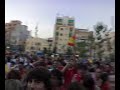 gol de españa en la pantalla gigante de la plaza vila