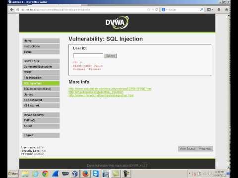 how to perform sql injection in dvwa