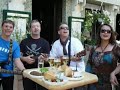RUHRSCHNELLWEG: "Frikadellen, Currywurst" vor Haus Reppekus beim RÜ-Fest 2009, Essen-Rüttenscheid