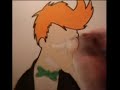 drawing of Phillip J Fry when he's had a lot of coffee.