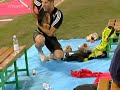 Franzose Sdiri ungl�cklich von Speer getroffen