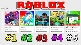 Playing The Top 5 Roblox Games Minecraftvideos Tv