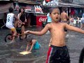Swimming on Flooded Street