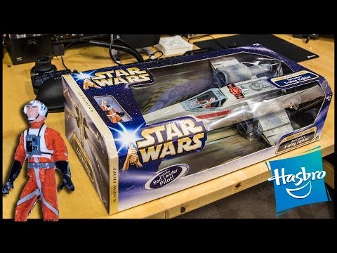 Unboxing Sealed Hasbro Death Star Trench X-Wing Fighter Red Leader