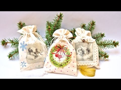 Декупаж новогодние подарки