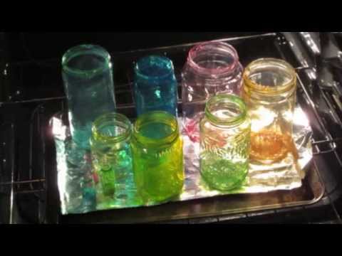 how to dye glass jars