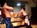 大森隆男と佐藤耕平の場外乱闘！！