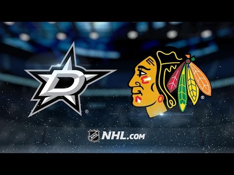 Eaves scores hat trick, leads Stars past Blackhawks