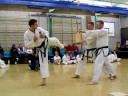 Back kick board break