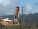 Dumping wood chips Dumping wood chips