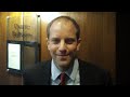 Mark Milke is interviewed at the Alberta's Future conference in Edmonton