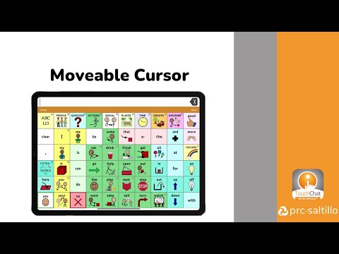 Thumbnail image for video titled 'TouchChat Moveable Cursor Tutorial'
