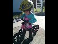 Sasha's first ride on her Strider bike
