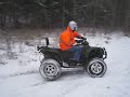 CFMOTO CF500A paying in snow CFMOTO CF500A paying in snow