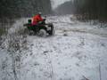 CFMOTO CF500A paying in snow