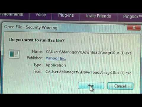 how to install yahoo messenger on windows xp