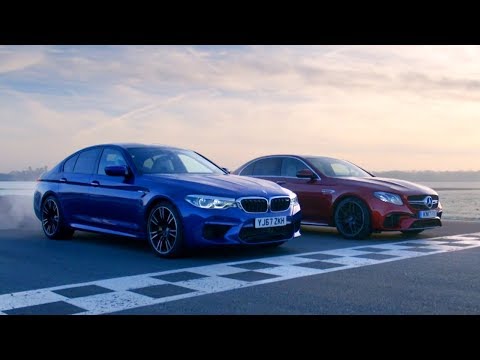 Chris Harris vs Business Stig: BMW M5 vs Merc-AMG E63 S | Top Gear: Series 26