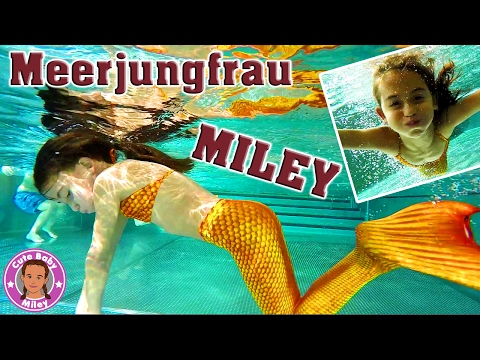 MEERJUNGFRAU MILEY Unterwasser Spaß im SCHWIMMBAD - Mermaid | CuteBabyMiley