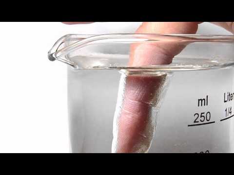 Superhydrophobic finger in water looks cool