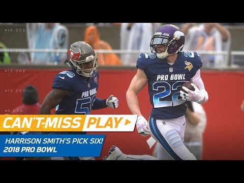 Video: Harrison Smith’s 79-Yd Pick Six Off Ben Roethlisberger! | Can't-Miss Play | 2018 NFL Pro Bowl HLs