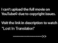 Lost In Translation, PART 1 /9,full film/movie online part1