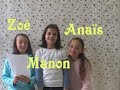 un po�me de robert desnos dit � trois voix: celles de zo�, manon et ana�s, toutes les trois inscrites au club jeunes de la biblioth�que.