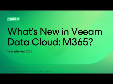New Vlog Entry: Veeam Data Cloud for Microsoft 365 Year in Review ...
