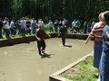 bro. stan gleason and bro. james dillon said they would mud wrestle if we would raise $1500 for sheaves for christ