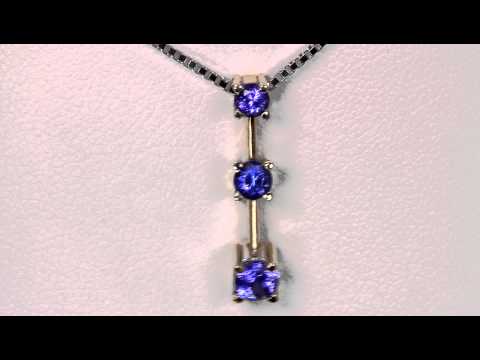 Pendant With 3 Tanzanite ..73 Carat Includes Chain