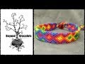 ► Friendship Bracelet Tutorial 5 - Intermediate - The Rainbow Arrowhead Pattern