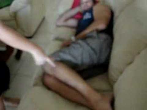 Funny dad and wax strip