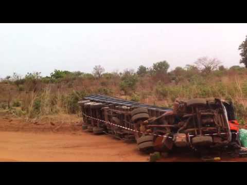 Crashed truck in the gambia