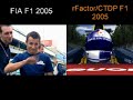 Onboard with Liuzzi in Monza 2005 compared with rFactor/CTDP