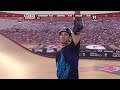 Bob nails a switch backside 540 to an indy 540 on his second run of Skateboard Big Air at X Games 16.