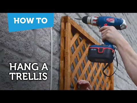 how to fasten trellis to wall