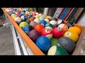 Giant orange hole rotating tunnel + artistic billiard ball