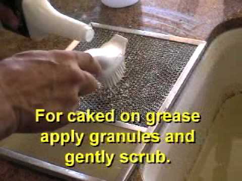 how to clean grease from stove vent