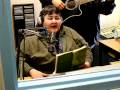 Ruby Wischee singing at the Radio Station in Moosonee
