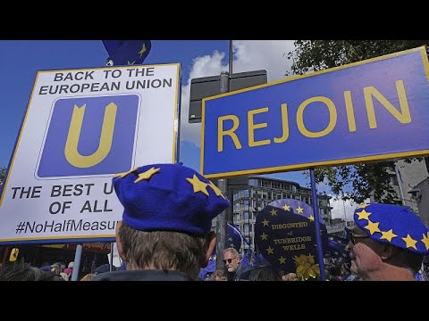 Großbritannien: National Rejoin March in London - Brexit-Gegner wollen wieder zurück in die EU