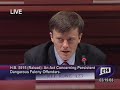 Rep. T.R. Rowe   (R-Trumbull) speaks on Three Strikes Bill